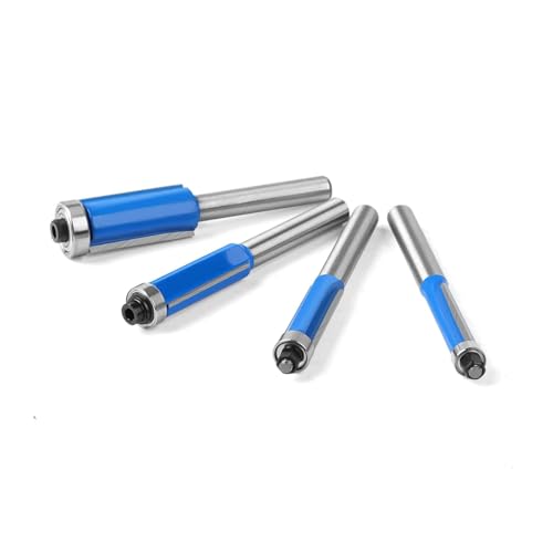 1–4-teiliges Set 6 mm 1/4 Schafteinsatz Bündigfräser mit Lager(4Pcs 6mm Shank) von PDFEswm
