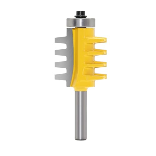 1 Stück 8 mm, 6 mm, 1/4 Zoll Schaftschiene, umkehrbarer Fingergelenk-Leimfräser, Kegelzapfen, Holzbearbeitungswerkzeug, Elektrowerkzeug, Holzfräser(12.7mm shank) von PDFEswm