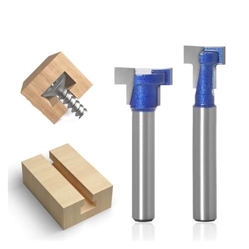 1-teiliger 6-mm-T-Nut-Fräsersatz mit 1/4-Zoll-Schaft Schlüssellochbohrer Sechskantschraube(6.35X15.9) von PDFEswm