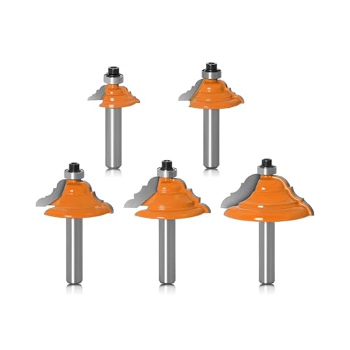 Tischkantenfräser, 8-mm-Schaft, Linienmesser, Holzbearbeitungsfräser, Zapfenfräser for Holzbearbeitungswerkzeuge(5Pcs 8mm Shank) von PDFEswm