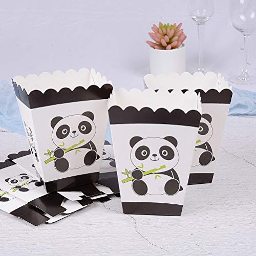 6 Stück Einweg-Popcorn-Box mit Panda-Motiv, für Kindergeburtstag von PDYP