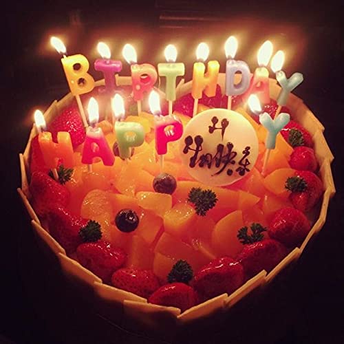 Geburtstagskerzen, 13 Stück, Happy Birthday Party Pick Kinder Farbe Kuchen Kerzen Sets Dekoration von PDYP