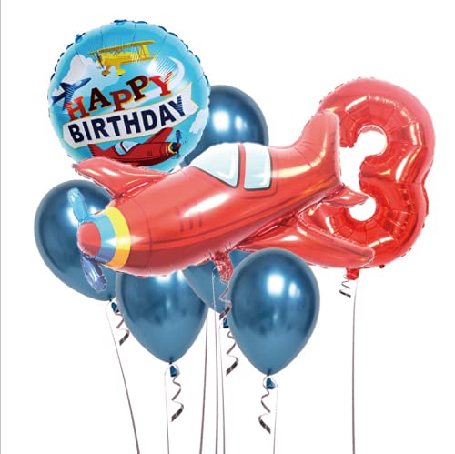 Super cooles Flugzeug Flugzeug Flügel No.3 Ballon Set Geburtstag Party Dekoration von PDYP