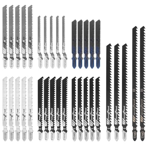 35Pcs Stichsägeblätter Set Professional, T-Schaft SäbelsäG, 8 Modelle Sägeblätter Stichsäge, Sägeblatt Mit Kunststoffbox Für Holz Kunststoff Und Metall 35Pcs Stichsägeblätter Set Professional, T-Schaft SäbelsäG, 8 Modelle Sägeblätter Stichsäge, Sägeblatt Mit Kunststoffbox Für Holz Kunststoff Und Metall von PEAKTOP