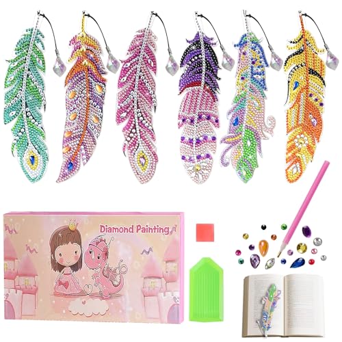 Diamond Painting Lesezeichen Kinder Erwachsene, Diamond Painting Kinder Ab 6 7 8 9 10 Jahre, Diamond Painting Federn Lesezeichen Für Mädchen, Geburtstag Kindertag Ostern Weihnachten Bastelgeschenke Diamond Painting Lesezeichen Kinder Erwachsene, Diamond Painting Kinder Ab 6 7 8 9 10 Jahre, Diamond Painting Federn Lesezeichen Für Mädchen, Geburtstag Kindertag Ostern Weihnachten Bastelgeschenke von PEAKTOP