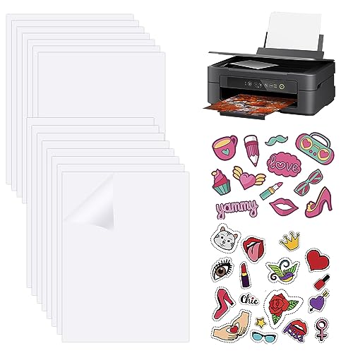 PEALOVCOM 15 Stück Tintenstrahldrucker-Aufkleberpapier A4 Inkjet Aufkleberpapier Transparent Vinylfolie Aufkleberpapier zum Bedrucken A4 Bedruckbares Vinyl für Tintenstrahldrucker Sticker-21 x 30 cm PEALOVCOM 15 Stück Tintenstrahldrucker-Aufkleberpapier A4 Inkjet Aufkleberpapier Transparent Vinylfolie Aufkleberpapier zum Bedrucken A4 Bedruckbares Vinyl für Tintenstrahldrucker Sticker-21 x 30 cm von PEALOVCOM