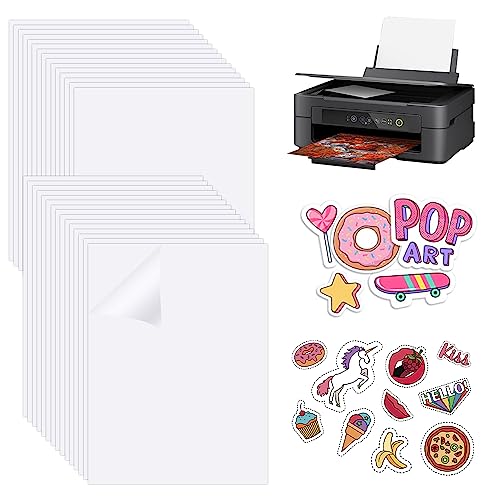 PEALOVCOM 30 Stück Tintenstrahldrucker-Aufkleberpapier A4 Inkjet Aufkleberpapier Transparent Vinylfolie Aufkleberpapier zum Bedrucken A4 Bedruckbares Vinyl für Tintenstrahldrucker Sticker-21 x 30 cm PEALOVCOM 30 Stück Tintenstrahldrucker-Aufkleberpapier A4 Inkjet Aufkleberpapier Transparent Vinylfolie Aufkleberpapier zum Bedrucken A4 Bedruckbares Vinyl für Tintenstrahldrucker Sticker-21 x 30 cm von PEALOVCOM
