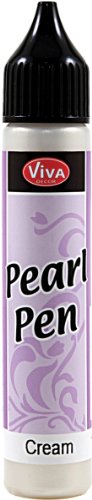 PEARL Stifte 25 ml Kugelschreiber, cremefarben von Viva Decor