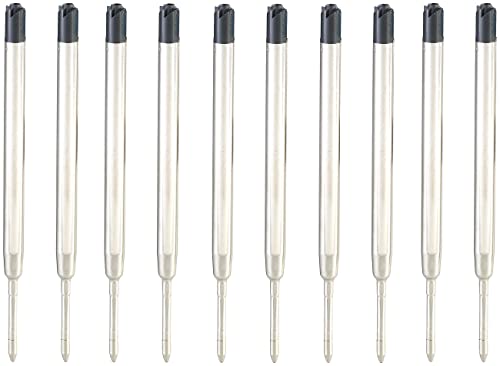 PEARL Kugelschreiber: 10er-Set Kugelschreiberminen, Stärke B, schwarz (Metallkugelschreiber, Bürobedarf Kugelschreiber, Kugelschreibermine) von PEARL