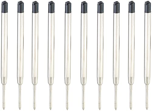 PEARL Stifte: 10er-Set Kugelschreiberminen, Stärke B, schwarz (Metallkugelschreiber, Bürobedarf Kugelschreiber, Kugelschreibermine) von PEARL