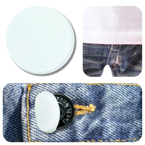 Knopfabdeckungen für Damen und Herren, Silikon verhindern Hemdlöcher für Jeans, Weiss/opulenter Garten, Large-6Pcs Knopfabdeckungen für Damen und Herren, Silikon verhindern Hemdlöcher für Jeans, Weiss/opulenter Garten, Large-6Pcs von PEARLY JUN