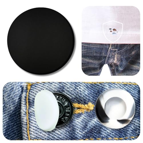 Knopfabdeckungen für Damen und Herren, schwarz, weiß und gemischtes Weiß, groß, 18 Stück, Silikon, verhindert Hemdlöcher für Jeansknöpfe Knopfabdeckungen für Damen und Herren, schwarz, weiß und gemischtes Weiß, groß, 18 Stück, Silikon, verhindert Hemdlöcher für Jeansknöpfe von PEARLY JUN
