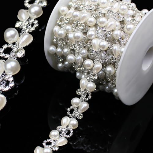 PEARLY JUN 1.8.M Die Perlen Kristall-Strass-Kette Zum Nähen von Strassband Zum Aufnähen Nähen Leder Schuhe Strasssteine Tassel Chain DIY Blumenstrauß Dekoration Kleidung Hochzeit Kopfbedeckung PEARLY JUN 1.8.M Die Perlen Kristall-Strass-Kette Zum Nähen von Strassband Zum Aufnähen Nähen Leder Schuhe Strasssteine Tassel Chain DIY Blumenstrauß Dekoration Kleidung Hochzeit Kopfbedeckung von PEARLY JUN