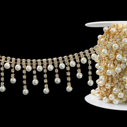 PEARLY JUN 182Cm Die Perlen Kristall-Strass-Kette Zum Nähen von Strassband Zum Aufnähen Nähen Leder Schuhe Strasssteine Tassel Chain DIY Blumenstrauß Dekoration Kleidung Hochzeit Kopfbedeckung PEARLY JUN 182Cm Die Perlen Kristall-Strass-Kette Zum Nähen von Strassband Zum Aufnähen Nähen Leder Schuhe Strasssteine Tassel Chain DIY Blumenstrauß Dekoration Kleidung Hochzeit Kopfbedeckung von PEARLY JUN