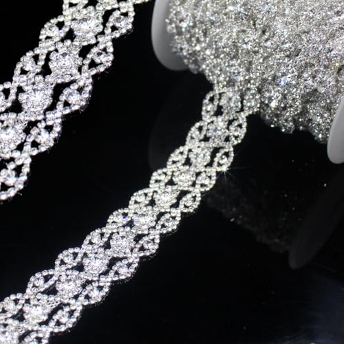 PEARLY JUN 182Cm Kristall-Strass-Kette Zum Nähen von Strassband Zum Aufnähen Nähen Leder Schuhe Strasssteine Tassel Chain DIY Blumenstrauß Dekoration Kleidung Hochzeit Kopfbedeckung PEARLY JUN 182Cm Kristall-Strass-Kette Zum Nähen von Strassband Zum Aufnähen Nähen Leder Schuhe Strasssteine Tassel Chain DIY Blumenstrauß Dekoration Kleidung Hochzeit Kopfbedeckung von PEARLY JUN