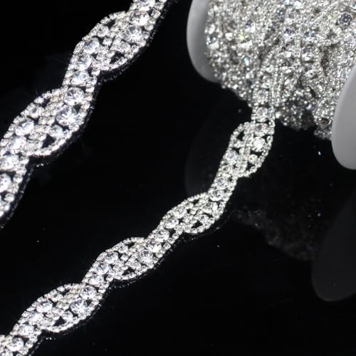 PEARLY JUN 182Cm Kristall-Strass-Kette Zum Nähen von Strassband Zum Aufnähen Nähen Leder Schuhe Strasssteine Tassel Chain DIY Blumenstrauß Dekoration Kleidung Hochzeit Kopfbedeckung PEARLY JUN 182Cm Kristall-Strass-Kette Zum Nähen von Strassband Zum Aufnähen Nähen Leder Schuhe Strasssteine Tassel Chain DIY Blumenstrauß Dekoration Kleidung Hochzeit Kopfbedeckung von PEARLY JUN