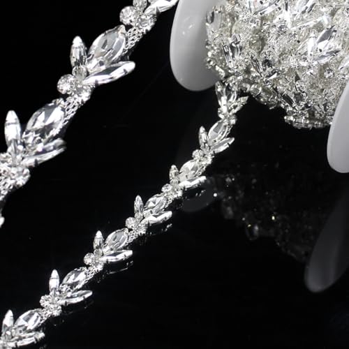 PEARLY JUN 182Cm Kristall-Strass-Kette Zum Nähen von Strassband Zum Aufnähen Nähen Leder Schuhe Strasssteine Tassel Chain DIY Blumenstrauß Dekoration Kleidung Hochzeit Kopfbedeckung PEARLY JUN 182Cm Kristall-Strass-Kette Zum Nähen von Strassband Zum Aufnähen Nähen Leder Schuhe Strasssteine Tassel Chain DIY Blumenstrauß Dekoration Kleidung Hochzeit Kopfbedeckung von PEARLY JUN