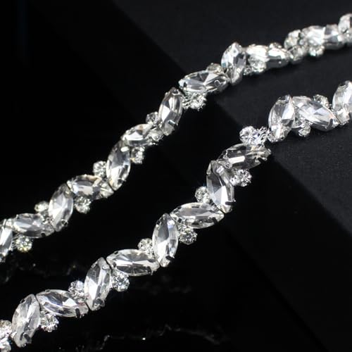 PEARLY JUN 273Cm Kristall-Strass-Kette Zum Nähen von Strassband Zum Aufnähen Nähen Leder Schuhe Strasssteine Tassel Chain DIY Blumenstrauß Dekoration Kleidung Hochzeit Kopfbedeckung PEARLY JUN 273Cm Kristall-Strass-Kette Zum Nähen von Strassband Zum Aufnähen Nähen Leder Schuhe Strasssteine Tassel Chain DIY Blumenstrauß Dekoration Kleidung Hochzeit Kopfbedeckung von PEARLY JUN
