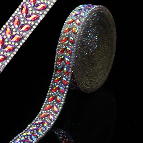 PEARLY JUN 274Cm Kristall-Strass-Kette Zum Nähen von Strassband Zum Aufnähen Nähen Leder Schuhe Strasssteine Tassel Chain DIY Blumenstrauß Dekoration Kleidung Hochzeit Kopfbedeckung von PEARLY JUN