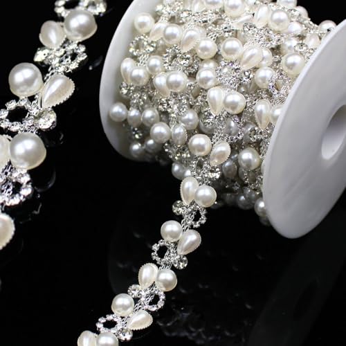 PEARLY JUN 91Cm Die Perlen Kristall-Strass-Kette Zum Nähen von Strassband Zum Aufnähen Nähen Leder Schuhe Strasssteine Tassel Chain DIY Blumenstrauß Dekoration Kleidung Hochzeit Kopfbedeckung PEARLY JUN 91Cm Die Perlen Kristall-Strass-Kette Zum Nähen von Strassband Zum Aufnähen Nähen Leder Schuhe Strasssteine Tassel Chain DIY Blumenstrauß Dekoration Kleidung Hochzeit Kopfbedeckung von PEARLY JUN