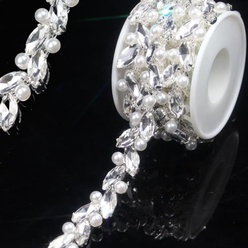 PEARLY JUN 91Cm Die Perlen Kristall-Strass-Kette Zum Nähen von Strassband Zum Aufnähen Nähen Leder Schuhe Strasssteine Tassel Chain DIY Blumenstrauß Dekoration Kleidung Hochzeit Kopfbedeckung PEARLY JUN 91Cm Die Perlen Kristall-Strass-Kette Zum Nähen von Strassband Zum Aufnähen Nähen Leder Schuhe Strasssteine Tassel Chain DIY Blumenstrauß Dekoration Kleidung Hochzeit Kopfbedeckung von PEARLY JUN
