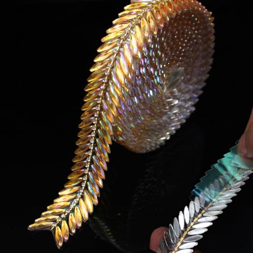 PEARLY JUN 91Cm Goldgelb Kristall-Strass-Kette Zum Nähen von Strassband Zum Aufnähen Nähen Leder Schuhe Strasssteine Tassel Chain DIY Blumenstrauß Dekoration Kleidung Hochzeit Kopfbedeckung PEARLY JUN 91Cm Goldgelb Kristall-Strass-Kette Zum Nähen von Strassband Zum Aufnähen Nähen Leder Schuhe Strasssteine Tassel Chain DIY Blumenstrauß Dekoration Kleidung Hochzeit Kopfbedeckung von PEARLY JUN