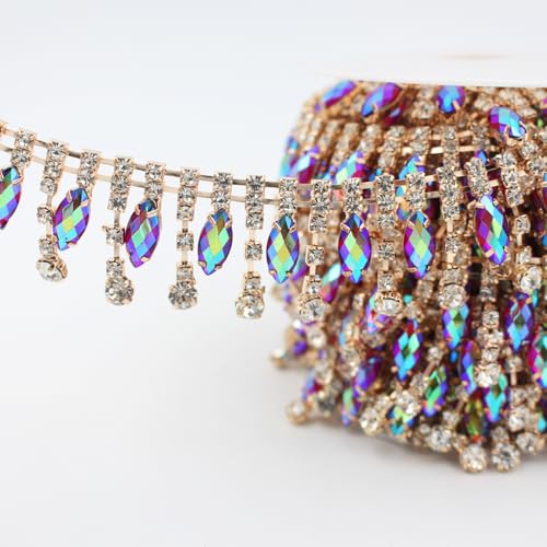 PEARLY JUN 91Cm Kristall-Strass-Kette Zum Nähen von Strassband Zum Aufnähen Nähen Leder Schuhe Strasssteine Tassel Chain DIY Blumenstrauß Dekoration Kleidung Hochzeit Kopfbedeckung PEARLY JUN 91Cm Kristall-Strass-Kette Zum Nähen von Strassband Zum Aufnähen Nähen Leder Schuhe Strasssteine Tassel Chain DIY Blumenstrauß Dekoration Kleidung Hochzeit Kopfbedeckung von PEARLY JUN