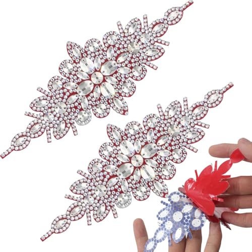 PEARLY JUN Handgefertigte Strass-Applikation Flower Glass Rhinestone Applique Näh-Applikationsaufnäher mit Kristallen Strass-Applikation für Brautkleid DIY-Taschen Dekoration für Kleider handnähte PEARLY JUN Handgefertigte Strass-Applikation Flower Glass Rhinestone Applique Näh-Applikationsaufnäher mit Kristallen Strass-Applikation für Brautkleid DIY-Taschen Dekoration für Kleider handnähte von PEARLY JUN