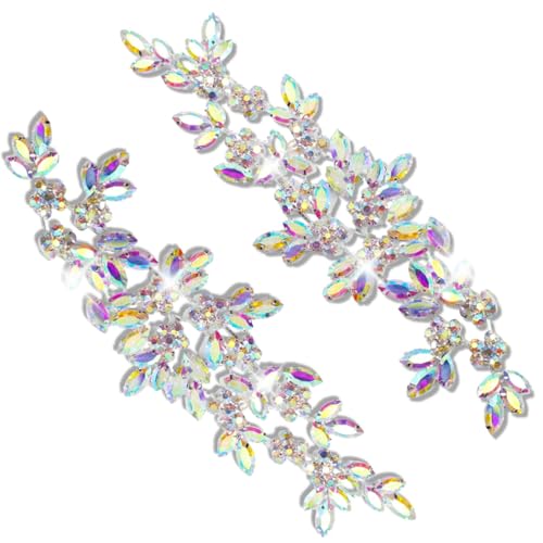 PEARLY JUN Handgefertigte Strass-Applikation Flower Glass Rhinestone Applique Näh-Applikationsaufnäher mit Kristallen Strass-Applikation für Brautkleid DIY-Taschen Dekoration für Kleider handnähte PEARLY JUN Handgefertigte Strass-Applikation Flower Glass Rhinestone Applique Näh-Applikationsaufnäher mit Kristallen Strass-Applikation für Brautkleid DIY-Taschen Dekoration für Kleider handnähte von PEARLY JUN