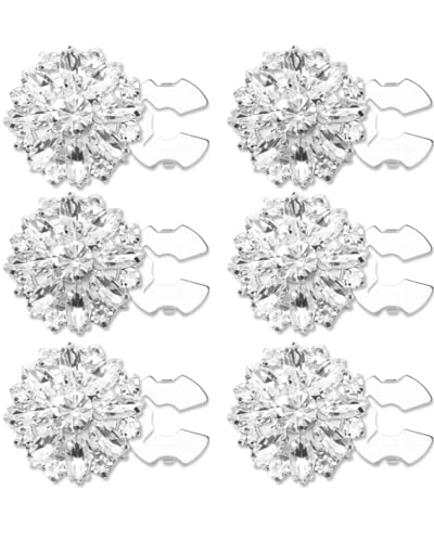 PEARLY JUN Rheinstein strassblume nahenknopfe s, 6 Sets strass knopf-abdeckungen, knopfabdeckungen clip Herren, knopfabdeckungen damen geeignet zum Nähen Heimwerken Urlaubsdekoration von PEARLY JUN