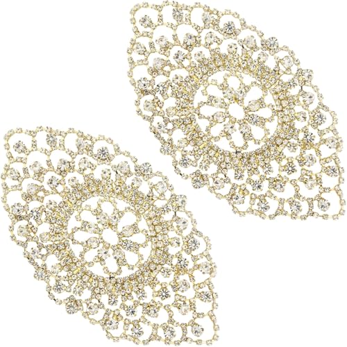 PEARLY JUN Strass-Applikation, silber-weißes Kreuz, Kristall-Flicken, Kleidung, Diamantbesatz für Kleider, DIY, Stoff, Brautschmuck, Hochzeit, Abschlussball, Zubehör, Verzierungen (Gold 061, 2 Stück) PEARLY JUN Strass-Applikation, silber-weißes Kreuz, Kristall-Flicken, Kleidung, Diamantbesatz für Kleider, DIY, Stoff, Brautschmuck, Hochzeit, Abschlussball, Zubehör, Verzierungen (Gold 061, 2 Stück) von PEARLY JUN