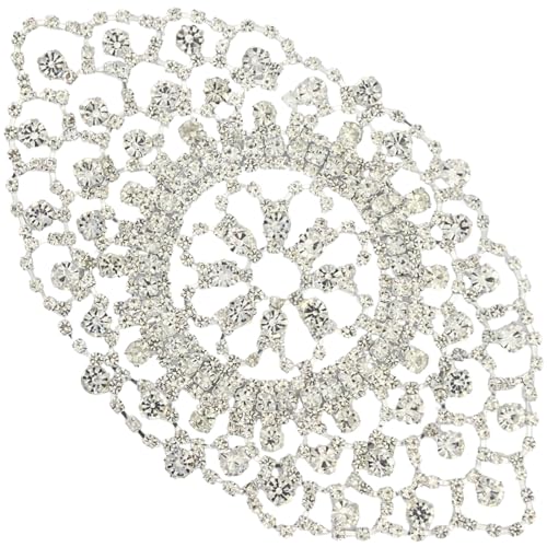 PEARLY JUN Strass-Applikation, silber-weißes Kreuz, Kristall-Flicken, Kleidung, Diamantbesatz für Kleider, DIY, Stoff, Brautschmuck, Hochzeit, Abschlussball, Zubehör, Verzierungen (Silber 061, 1 Stück PEARLY JUN Strass-Applikation, silber-weißes Kreuz, Kristall-Flicken, Kleidung, Diamantbesatz für Kleider, DIY, Stoff, Brautschmuck, Hochzeit, Abschlussball, Zubehör, Verzierungen (Silber 061, 1 Stück von PEARLY JUN