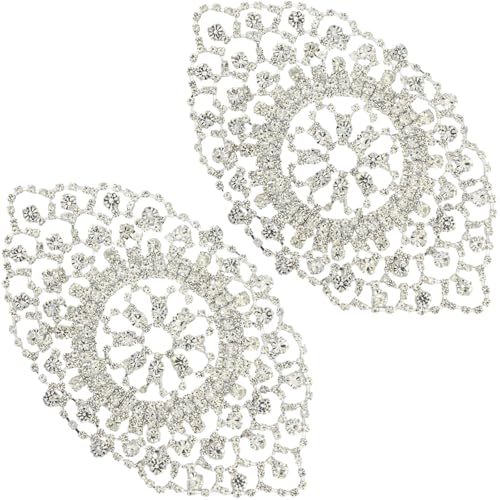 PEARLY JUN Strass-Applikation, silber-weißes Kreuz, Kristall-Flicken, Kleidung, Diamantbesatz für Kleider, DIY, Stoff, Brautschmuck, Hochzeit, Abschlussball, Zubehör, Verzierungen (Silber 061, 2 Stück PEARLY JUN Strass-Applikation, silber-weißes Kreuz, Kristall-Flicken, Kleidung, Diamantbesatz für Kleider, DIY, Stoff, Brautschmuck, Hochzeit, Abschlussball, Zubehör, Verzierungen (Silber 061, 2 Stück von PEARLY JUN