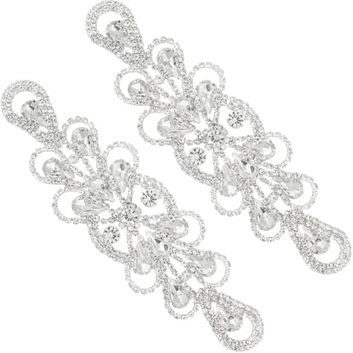 PEARLY JUN Strass-Applikation, silber-weißes Kreuz, Kristall-Flicken, Kleidung, Diamantbesatz für Kleider, DIY, Stoff, Brautschmuck, Hochzeit, Abschlussball, Zubehör, Verzierungen (Silber 075, 2 Stück PEARLY JUN Strass-Applikation, silber-weißes Kreuz, Kristall-Flicken, Kleidung, Diamantbesatz für Kleider, DIY, Stoff, Brautschmuck, Hochzeit, Abschlussball, Zubehör, Verzierungen (Silber 075, 2 Stück von PEARLY JUN