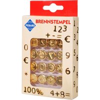 Brennstempel - Zahlen & Zeichen von Gold