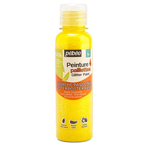 PEBEO Glitterfarbe, 150 ml, gelb von PEBEO