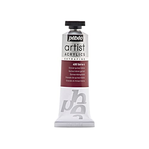 Pébéo 909400 Beaux-Arts Artiste Acrylfarbe, extrafein, 1 Tube, Grenat de Quinacridone (Granatrot Chinacridon), 37 ml von PEBEO