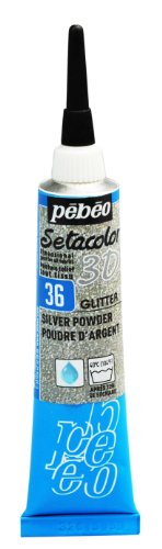 Pebeo Setacolor Silber 3D Glitzer Powder-Outliner, 20 ml Pebeo Setacolor Silber 3D Glitzer Powder-Outliner, 20 ml von PEBEO