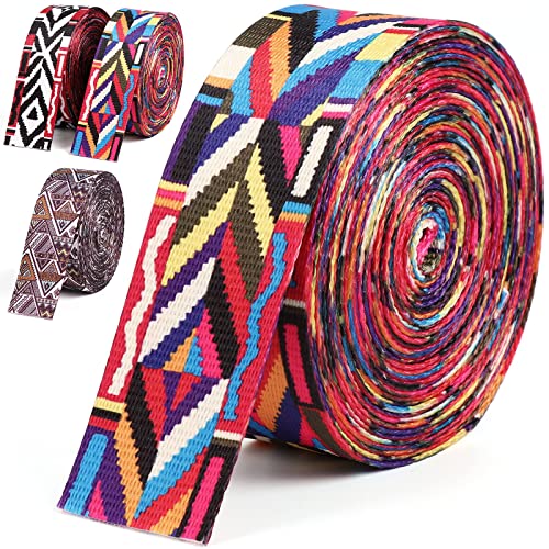 Nylon-Gurtband, 3,8 cm, buntes ethnisches Polyester-Gurtband, Bohemian-Gurtband für Rucksack, Gurt, Sicherheitsgurt, Taschen, Griffe, Gepäck, Haustierhalsbänder, Leine, 38 mm Nylon-Gurtband, 3,8 cm, buntes ethnisches Polyester-Gurtband, Bohemian-Gurtband für Rucksack, Gurt, Sicherheitsgurt, Taschen, Griffe, Gepäck, Haustierhalsbänder, Leine, 38 mm von PECMER