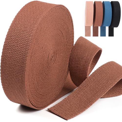 PECMER Baumwoll-Gurtband, 3,8 cm, Braun, 9,1 m, Gurtband für Taschen, schweres Gurtband, 3,8 cm, für Rucksackgurte, Gürteltasche, Geldbörse, Riemen, Band, DIY, Handwerk, Dekoration PECMER Baumwoll-Gurtband, 3,8 cm, Braun, 9,1 m, Gurtband für Taschen, schweres Gurtband, 3,8 cm, für Rucksackgurte, Gürteltasche, Geldbörse, Riemen, Band, DIY, Handwerk, Dekoration von PECMER