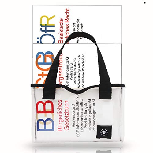 Tasche für Gesetzbücher: BGB, StGB, ÖffR| Transparent, Durchsichtig passend für Beck-Texte aus PVC| für die Universität| ideal für Juristen, Jura Studium Tasche für Gesetzbücher: BGB, StGB, ÖffR| Transparent, Durchsichtig passend für Beck-Texte aus PVC| für die Universität| ideal für Juristen, Jura Studium von PEERCRIMIT