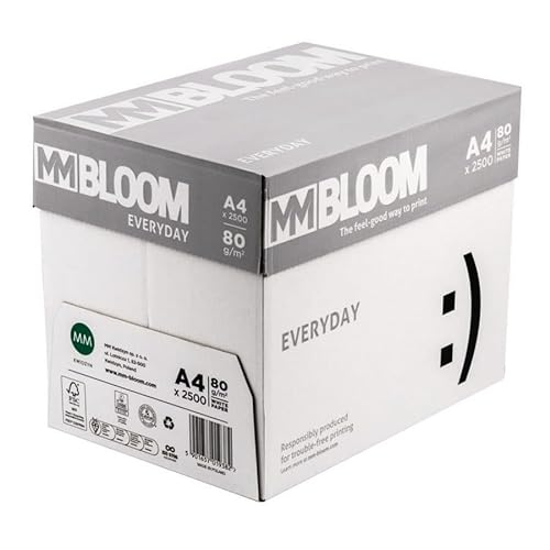 MM Bloom Essential Papier A4 Kopierer für Drucker 2500 Blatt 80g 5er Pack MM Bloom Essential Papier A4 Kopierer für Drucker 2500 Blatt 80g 5er Pack von PEEWIT