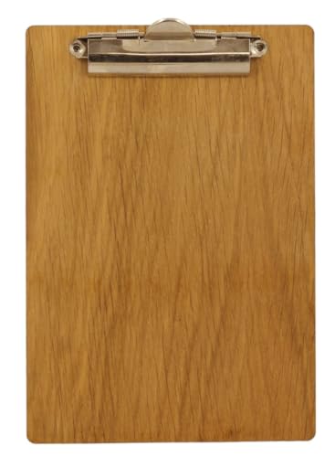 PEEWIT Clipboard Holz Eiche Untersetzer A5 mit Silberclip von PEEWIT