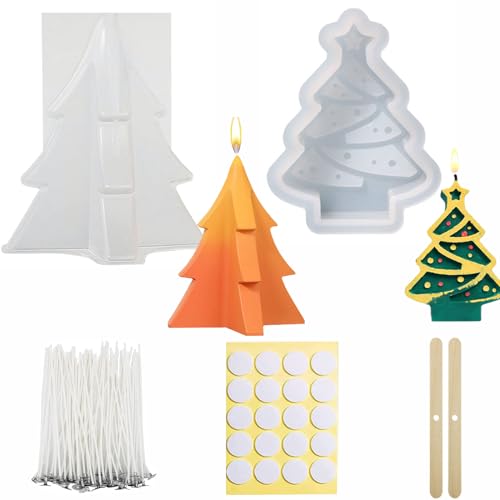 2 Stück Weihnachten Kerzenform Silikon,3D Weihnachtsbaum Kerzengießform,Kerzen Gießform,DIY Kerzen Formen Silikon,Gießformen Silikon,für Handgefertigte Seife,DIY Duftkerze Handwerk Ornamente 2 Stück Weihnachten Kerzenform Silikon,3D Weihnachtsbaum Kerzengießform,Kerzen Gießform,DIY Kerzen Formen Silikon,Gießformen Silikon,für Handgefertigte Seife,DIY Duftkerze Handwerk Ornamente von PEFOLOC