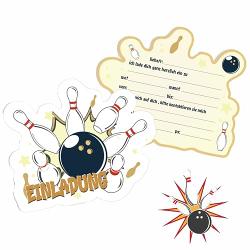 PEFOLOC Einladungskarten Bowling,12 x Bowling Einladungskarten Kindergeburtstag,Bowling Kindergeburtstag Einladung,Einladung zum Kinder Geburtstag Party für Mädchen und Jungen PEFOLOC Einladungskarten Bowling,12 x Bowling Einladungskarten Kindergeburtstag,Bowling Kindergeburtstag Einladung,Einladung zum Kinder Geburtstag Party für Mädchen und Jungen von PEFOLOC