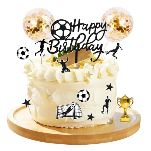 29 Stück Tortendeko Fussball, Fussball Geburtstag Deko, Glitzer Fussball Cupcake Topper, Tortendeko Geburtstag, Tortenaufleger Fussball für Männer Junge Fußball Sport Thema Geburtstag Party Suppplies 29 Stück Tortendeko Fussball, Fussball Geburtstag Deko, Glitzer Fussball Cupcake Topper, Tortendeko Geburtstag, Tortenaufleger Fussball für Männer Junge Fußball Sport Thema Geburtstag Party Suppplies von PEGRAUFC