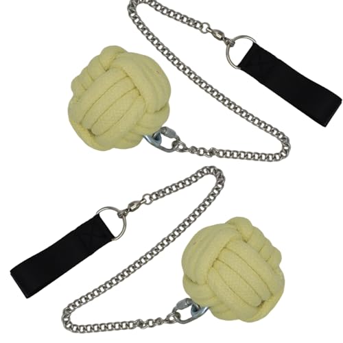 Fire Poi, 2 Stück – 80 mm Kevlar Spinning Poi – Twist Link Kette – Fließen, Spinning, Zirkus, Tanzrequisite – für Festivals & Aufführungen von PEHHAH