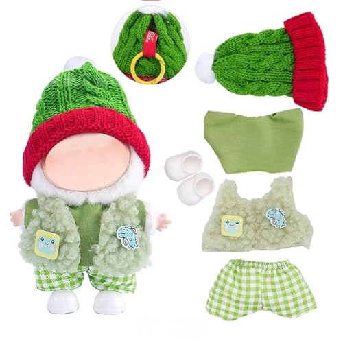 Puppen Kleidungs Set für 15 cm/17 cm große Puppen, Outfits im Weihnachtsstil + Accessoires (ohne Puppe), Geschenkidee für Mädchen und Jungen (Stil 9) von PEIHUODAN