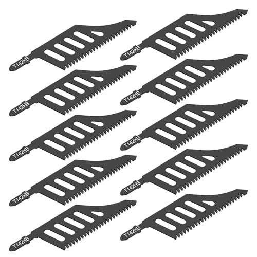 10 Stück Stichsägeblatt Set 112mm Stichsägen Zubehör T-Schaft Laubsägeblätter Profi Sägeblätter Stichsäge für Kork, Sperrholz, Faserplatte 10 Stück Stichsägeblatt Set 112mm Stichsägen Zubehör T-Schaft Laubsägeblätter Profi Sägeblätter Stichsäge für Kork, Sperrholz, Faserplatte von PEIZHIYC