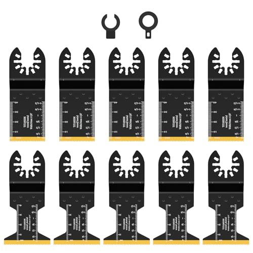 10tlg Multitool Sägeblätter M42 Bimetall Titan Oszillierendes Sägeblatt zum Schneiden von Metall Holznägeln Multifunktionswerkzeug Zubehör Kompatibel mit Ein-hell Craft-sman Mil-waukee und mehr 10tlg Multitool Sägeblätter M42 Bimetall Titan Oszillierendes Sägeblatt zum Schneiden von Metall Holznägeln Multifunktionswerkzeug Zubehör Kompatibel mit Ein-hell Craft-sman Mil-waukee und mehr von PEIZHIYC